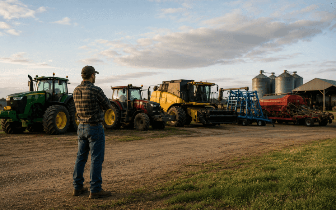 Australian farmer inspecting crops with specialist farm finance solutions for rural property loans, equipment finance and agribusiness lending